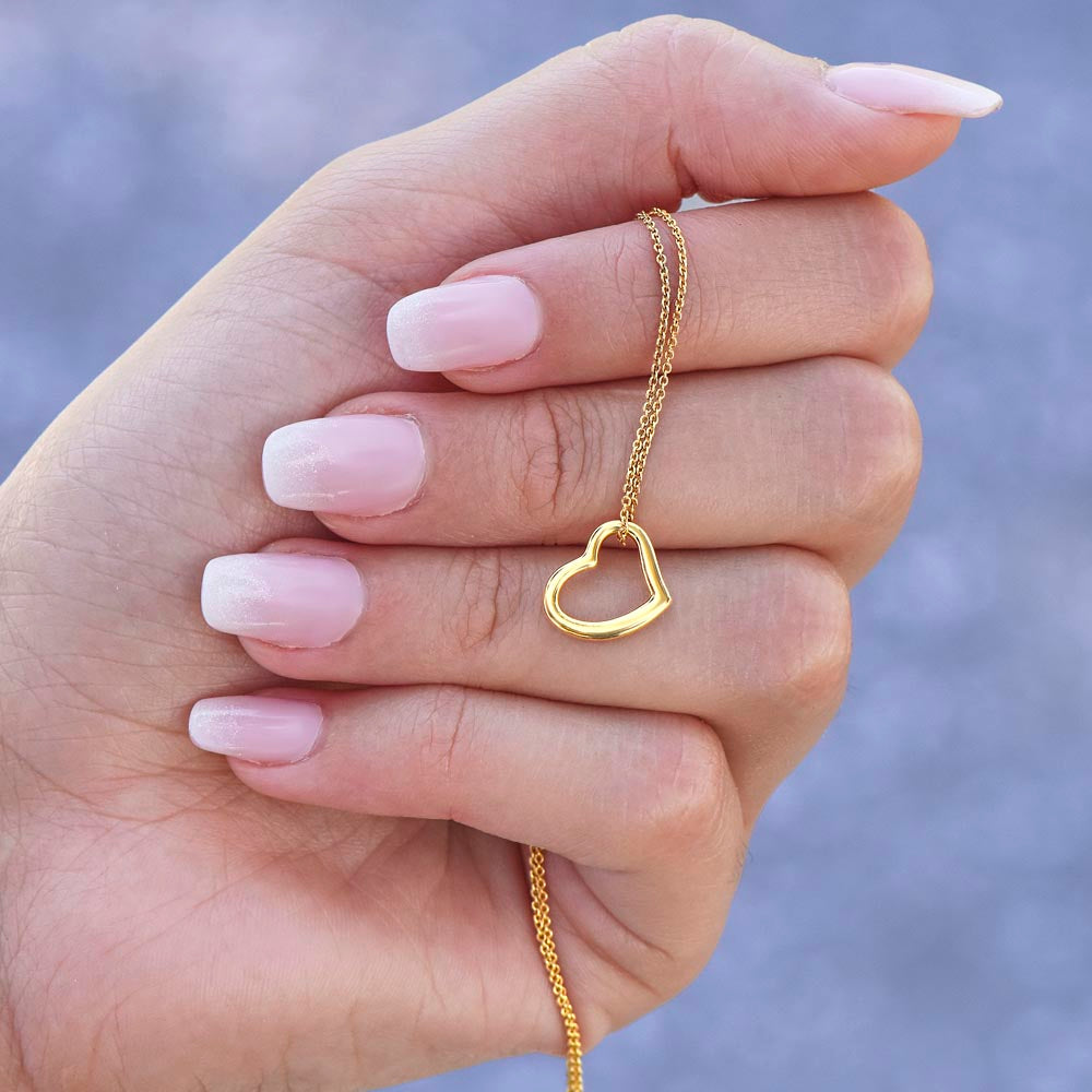 Delicate Heart Necklace (No Message Card)