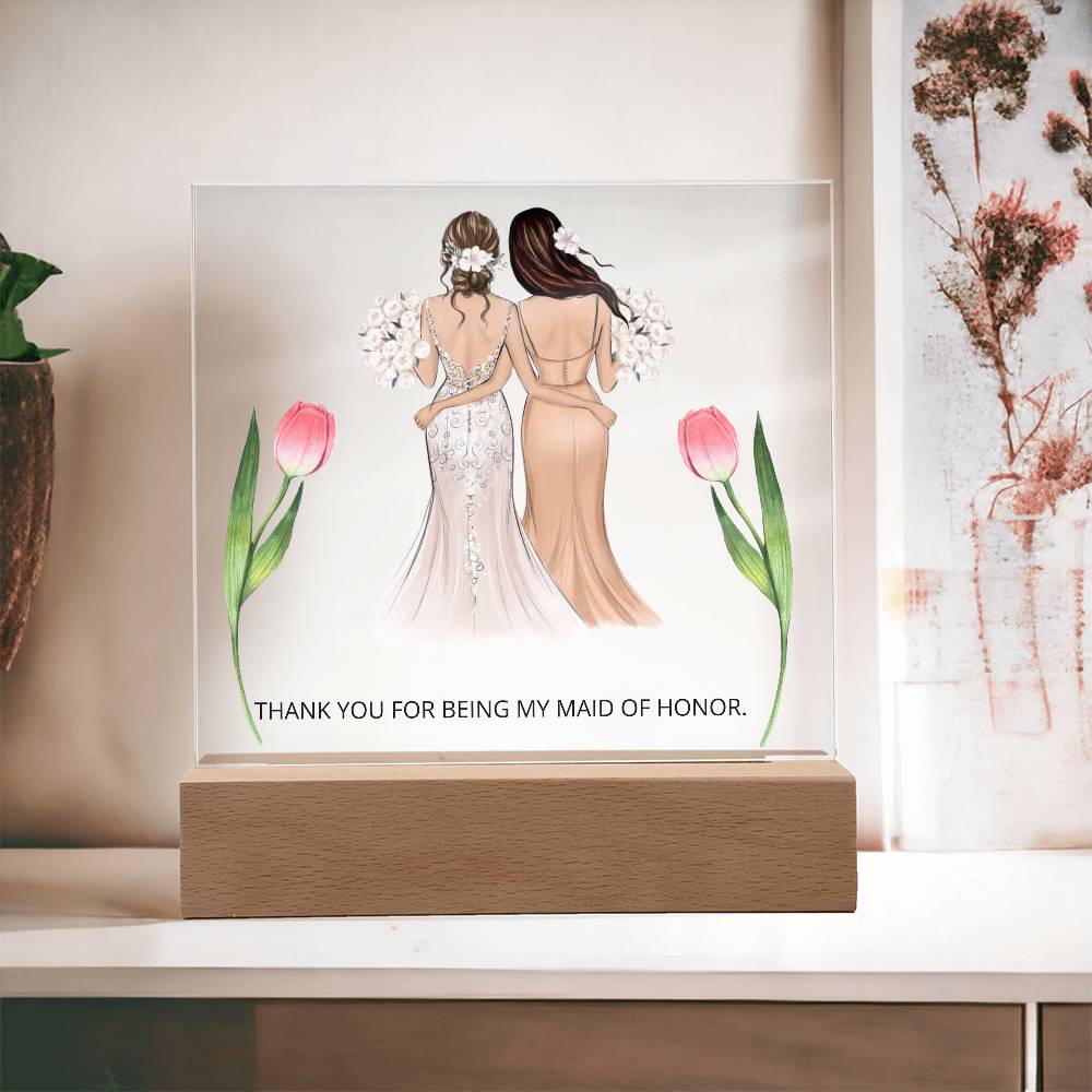 Maid Of Honor Gift Square Acrylic