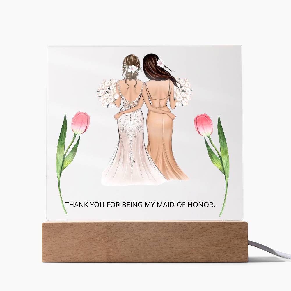 Maid Of Honor Gift Square Acrylic