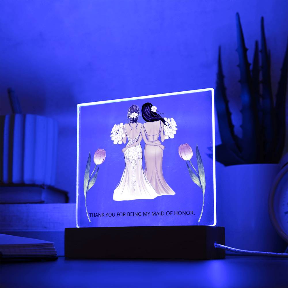 Maid Of Honor Gift Square Acrylic