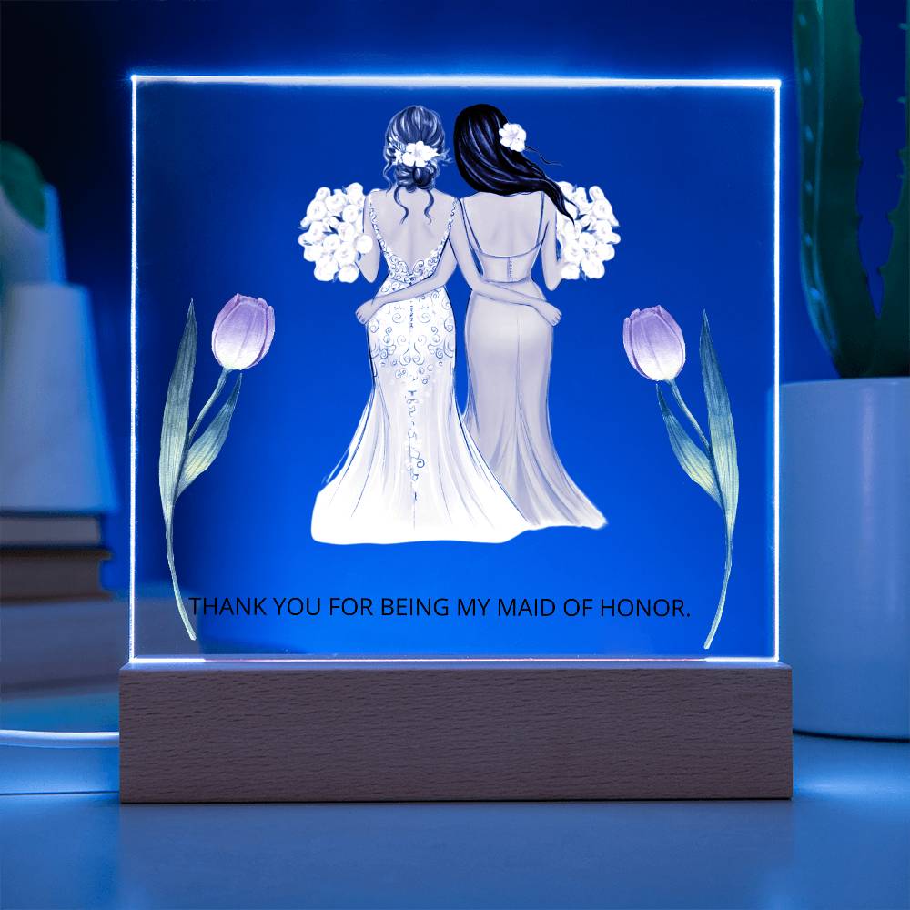 Maid Of Honor Gift Square Acrylic