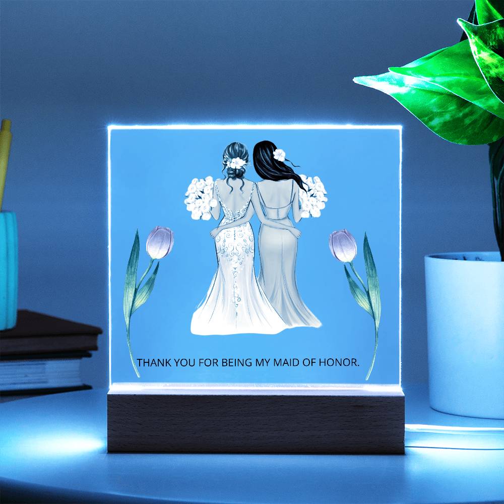 Maid Of Honor Gift Square Acrylic