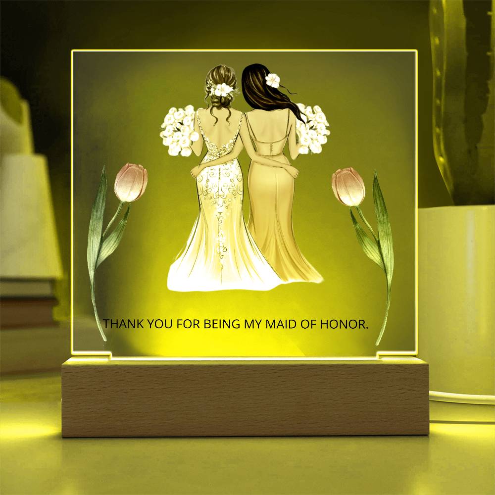 Maid Of Honor Gift Square Acrylic