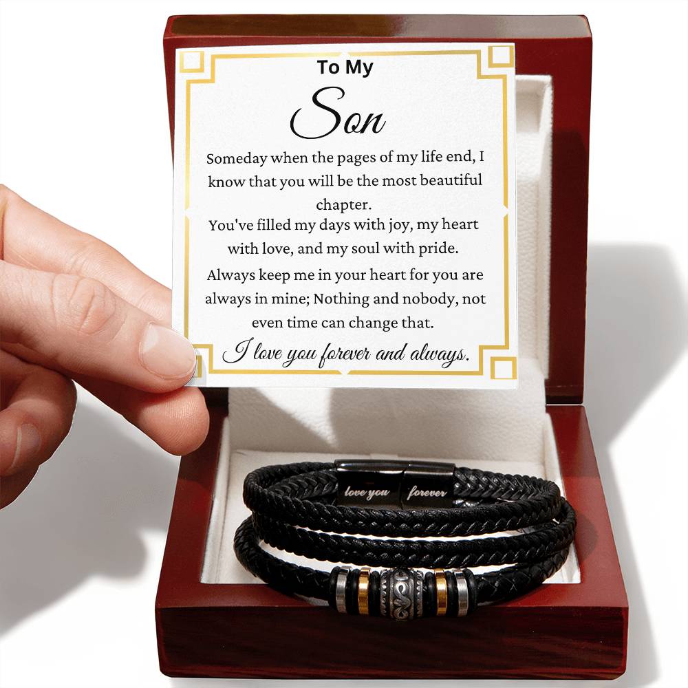 You Are My Most Beautiful Chapter Son - Love You Forever Bracelet
