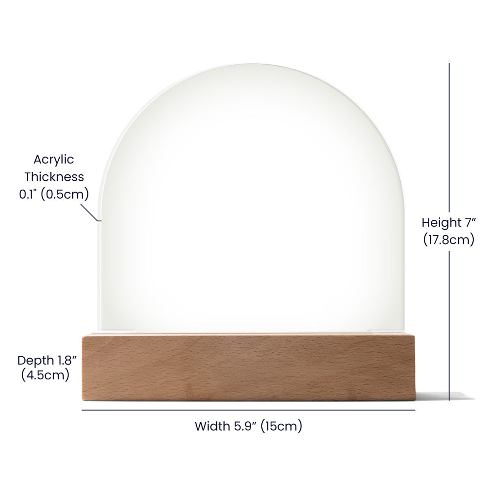 I Can Do All Things Through Christ Acrylic Dome Plaque Table Lamp
