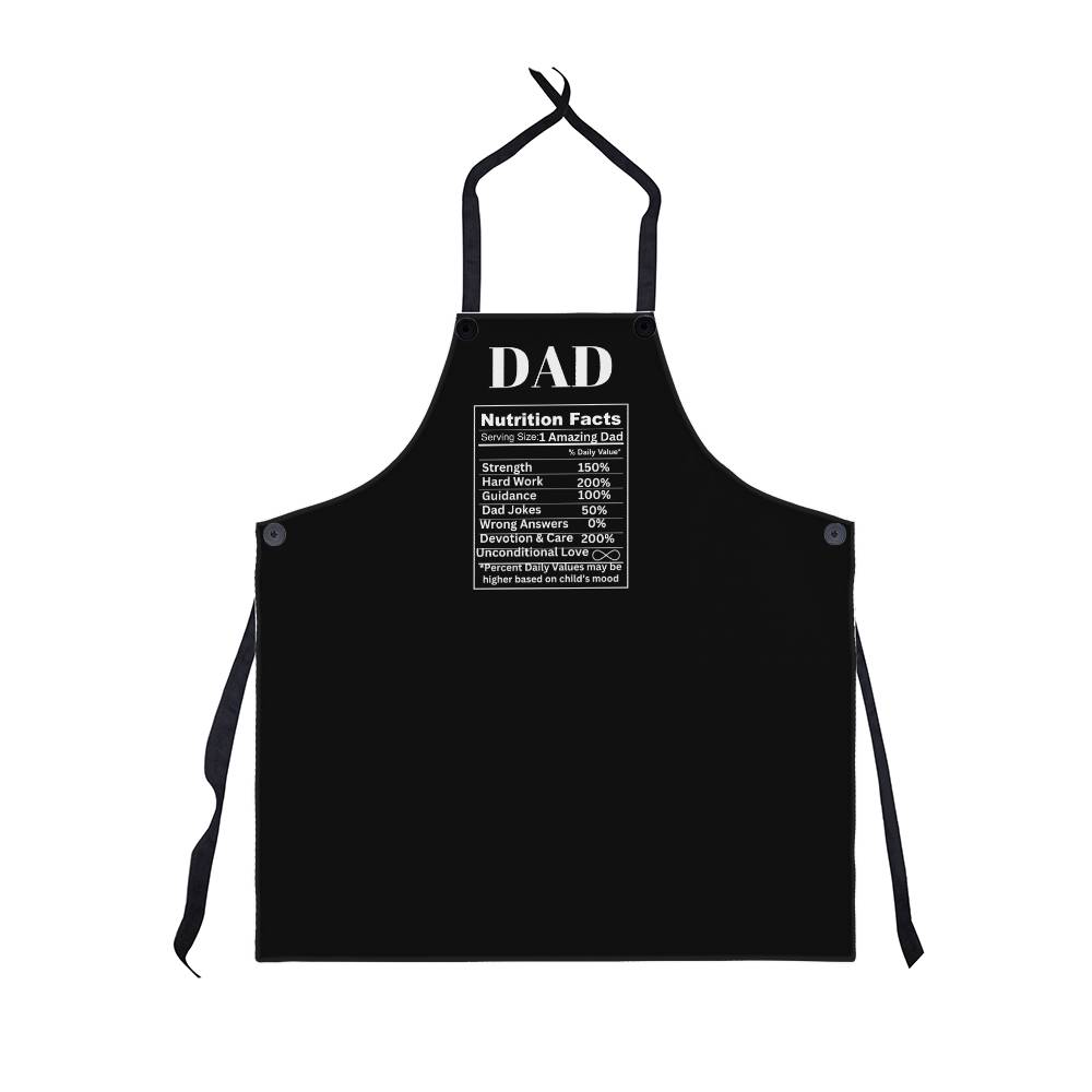 Dad Nutrition Facts Black Apron