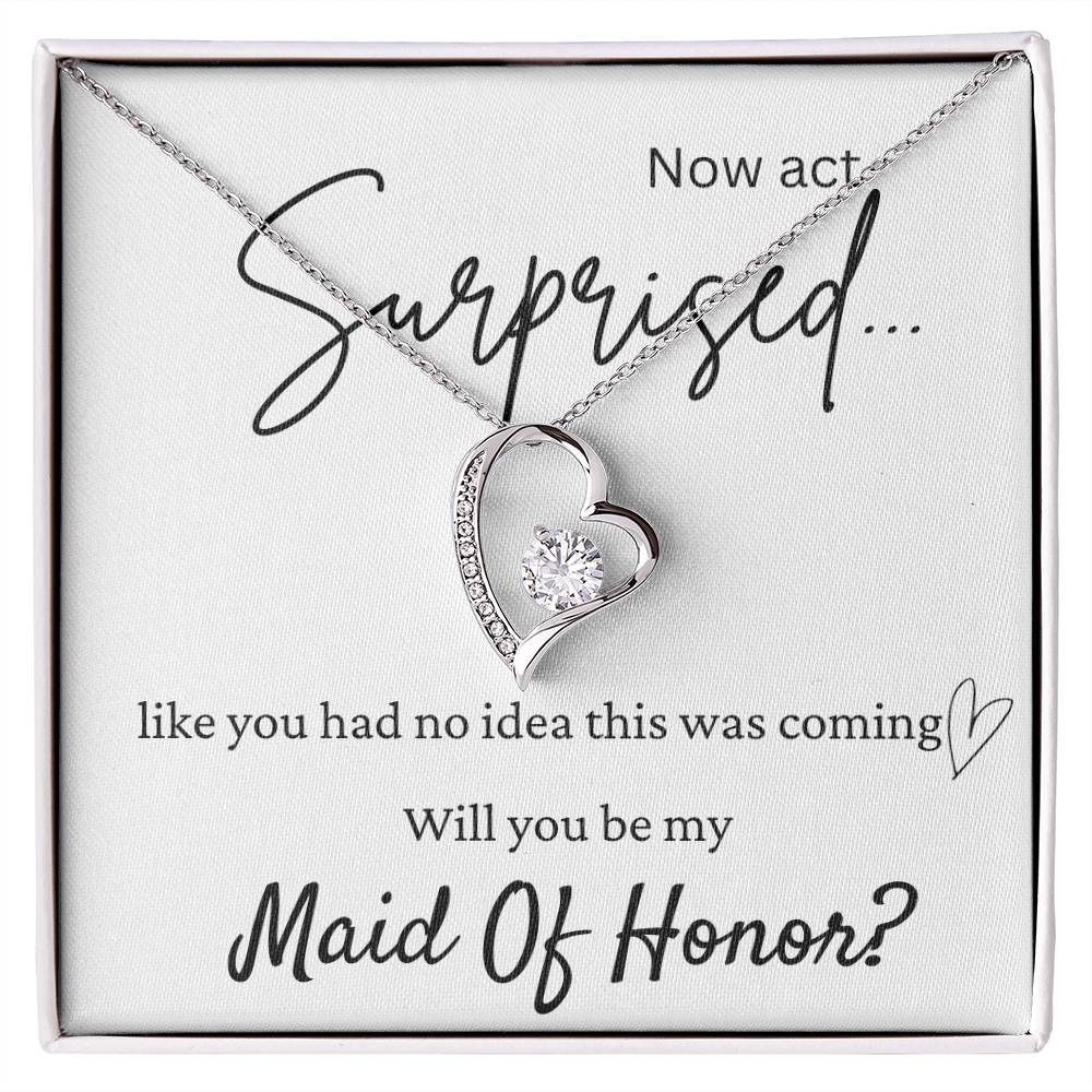My Maid Of Honor Surprise Forever Love Necklace