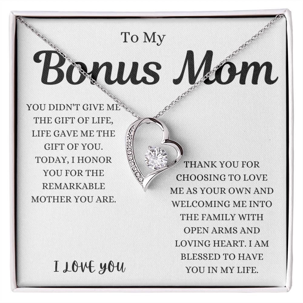 To My Bonus Mom Forever Love Necklace