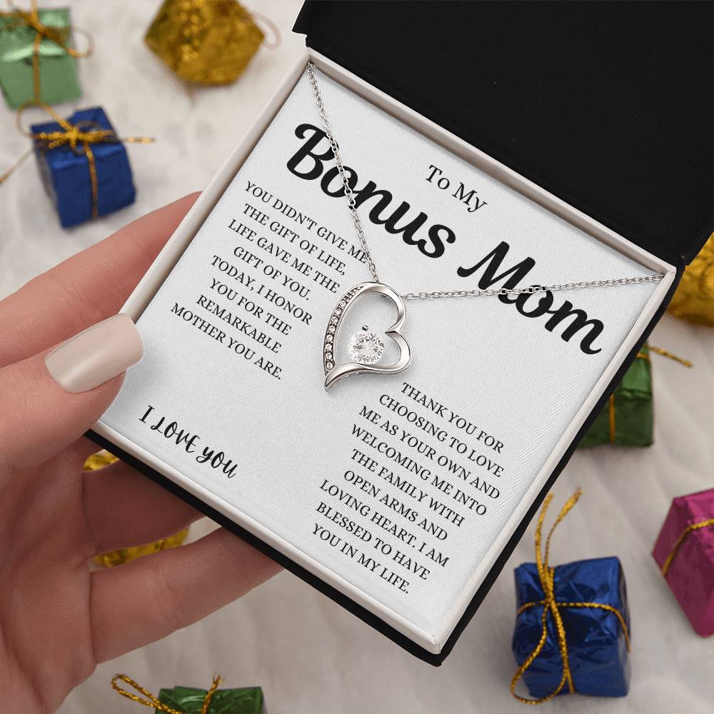 To My Bonus Mom Forever Love Necklace
