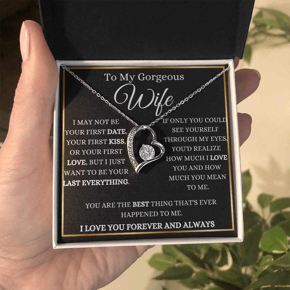 To My Gorgeous Wife Forever Love Necklace