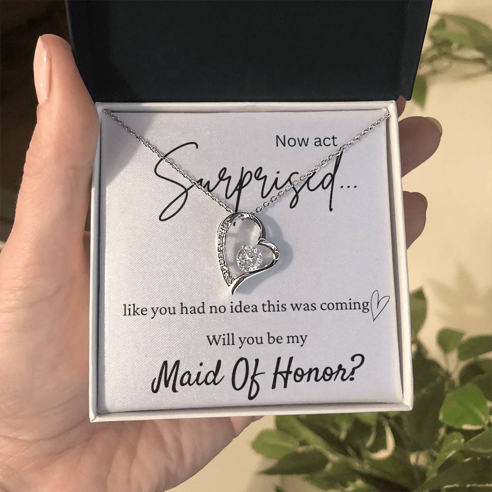My Maid Of Honor Surprise Forever Love Necklace