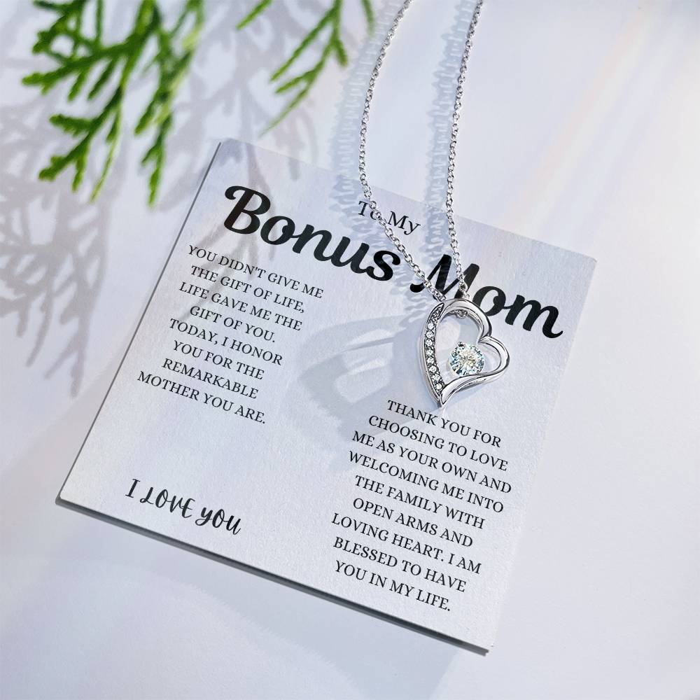 To My Bonus Mom Forever Love Necklace
