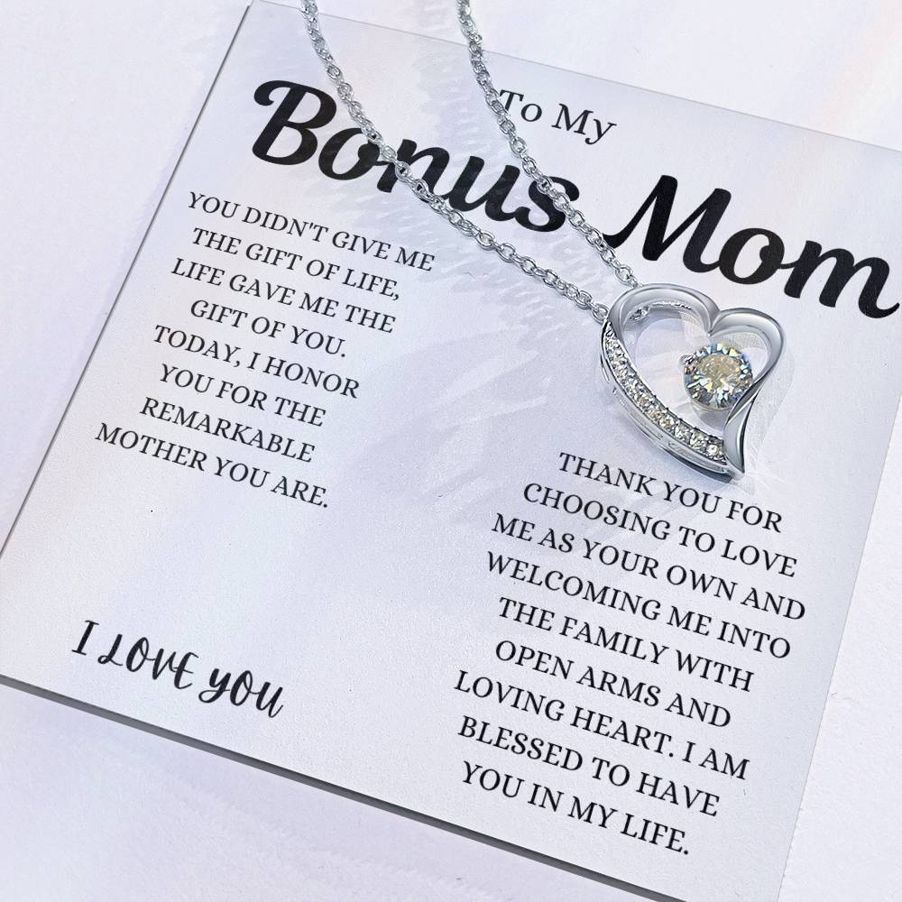 To My Bonus Mom Forever Love Necklace