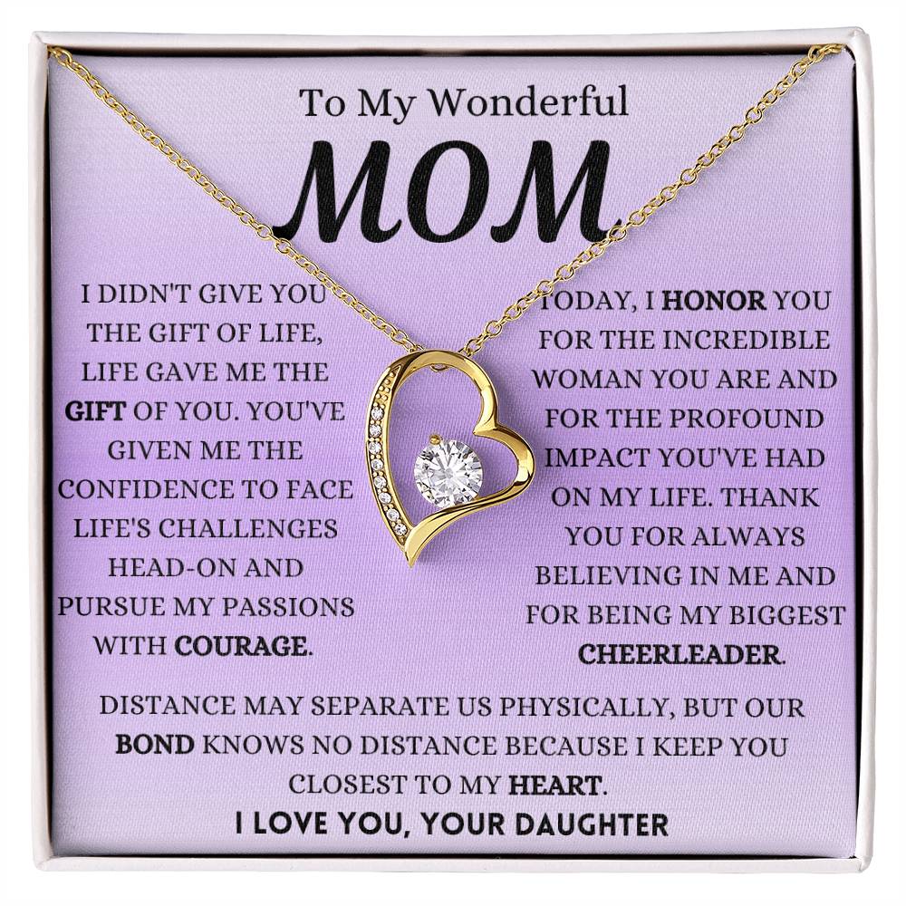I Honor You Today Mom Forever Love Necklace
