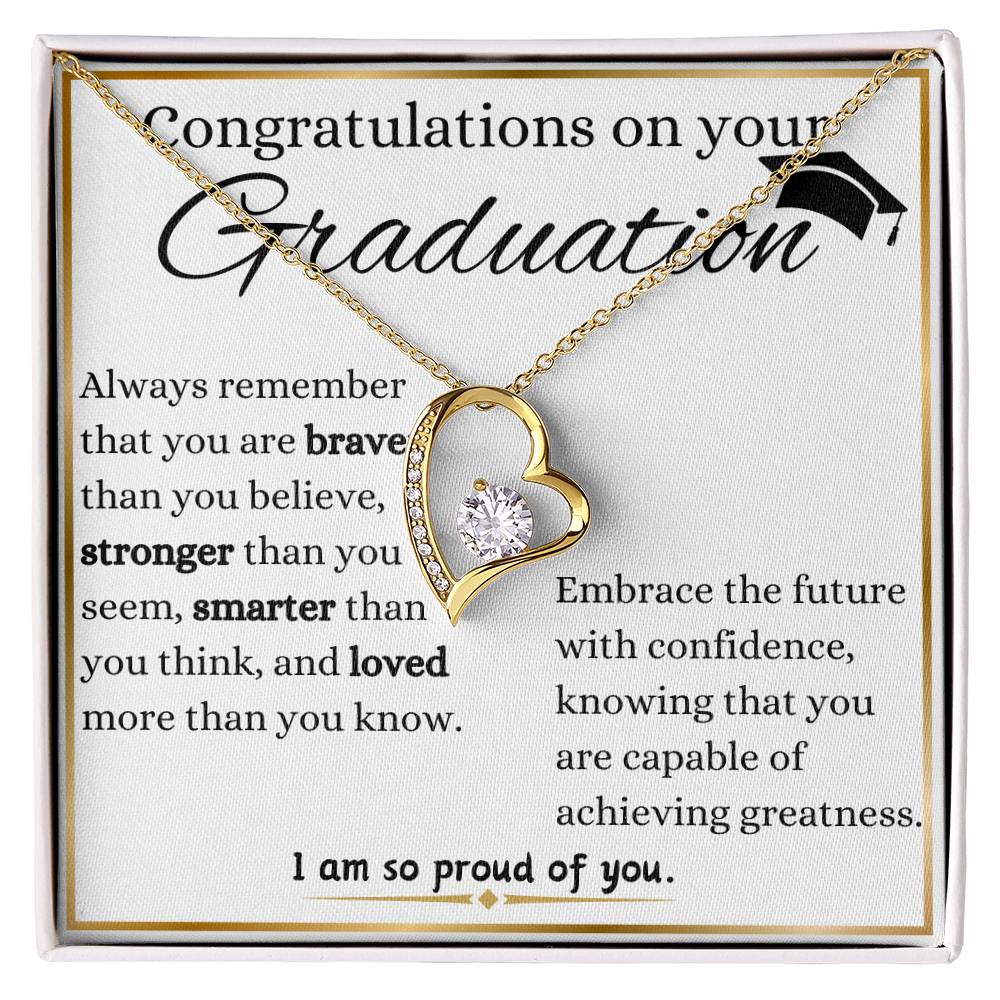 Embrace The Future Graduation Forever Love Necklace