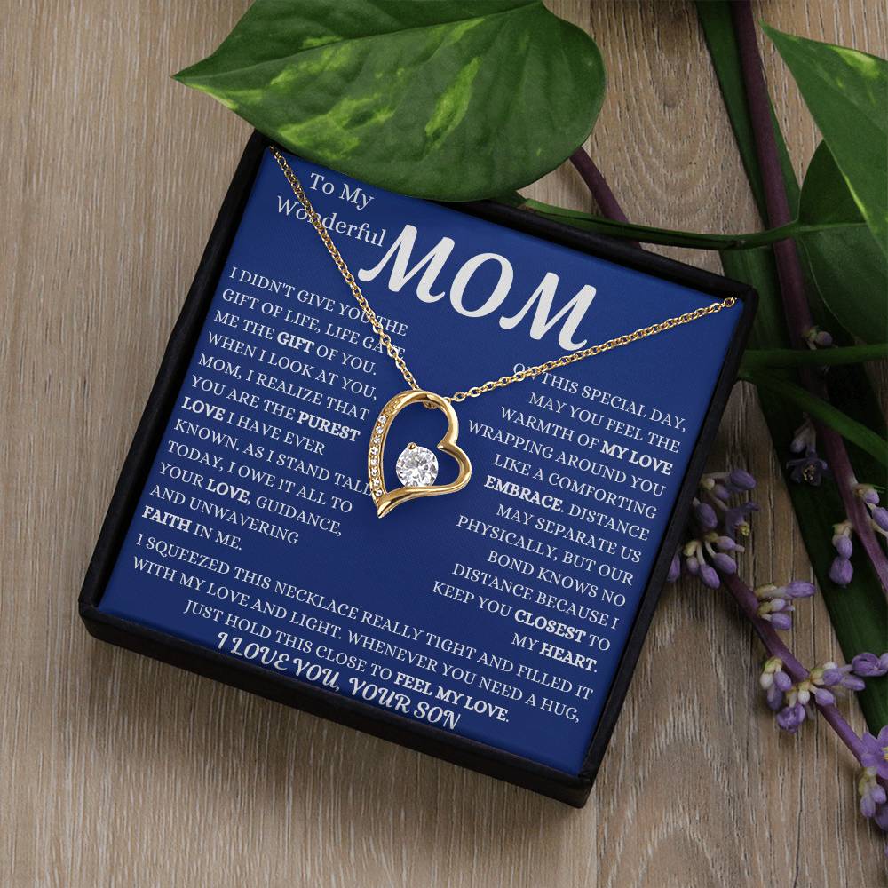 Life Gave Me The Gift Of You Mom Forever Love Necklace