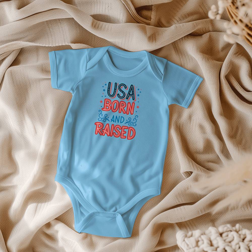 USA Born And Raised Gerber ONESIES