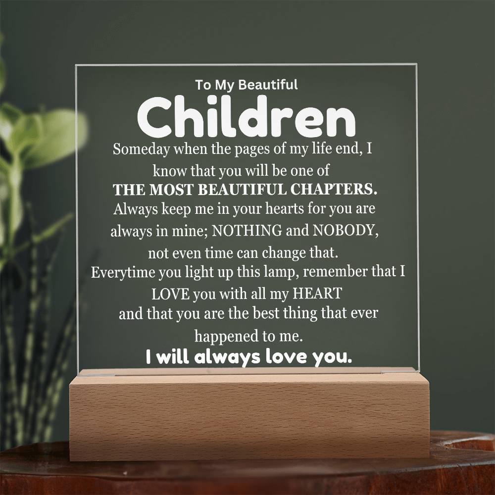 My Children My Most Beautiful ChapterTable Lamp