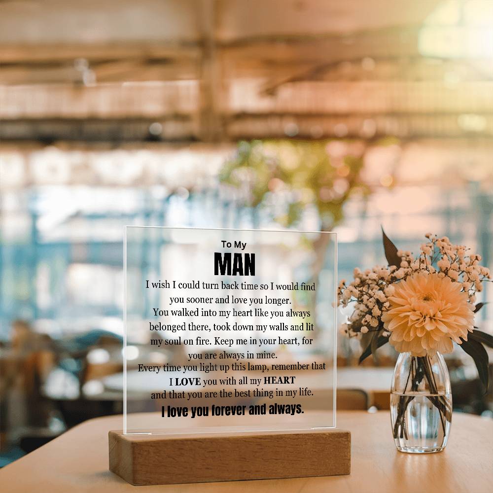 My Man My Best Friend And Lover Table Lamp