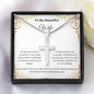 To My Beautiful Wife Stainless Cross Necklace