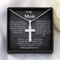 Stainless Cross Necklace - W/ Message