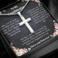 Stainless Cross Necklace With Love Note