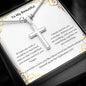 To My Beautiful Wife Stainless Cross Necklace
