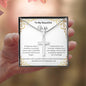 To My Beautiful Wife Stainless Cross Necklace