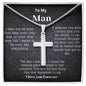 Stainless Cross Necklace - W/ Message