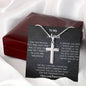 Stainless Cross Necklace - W/ Message