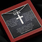 Stainless Cross Necklace - W/ Message