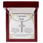 To My Beautiful Wife Stainless Cross Necklace