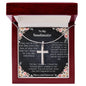 Stainless Cross Necklace With Love Note
