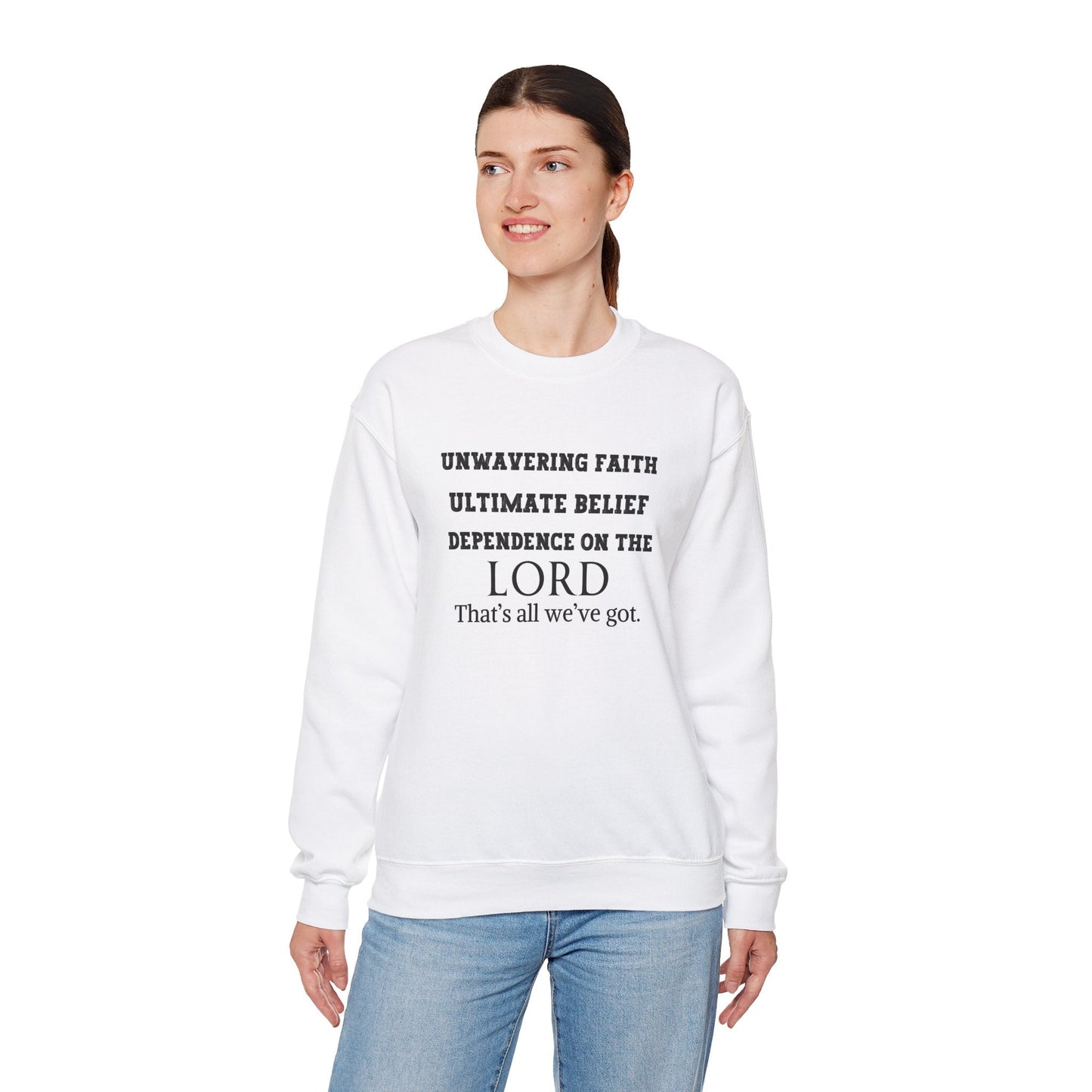 Unwavering Faith Unisex Heavy Blend™ Crewneck Sweatshirt