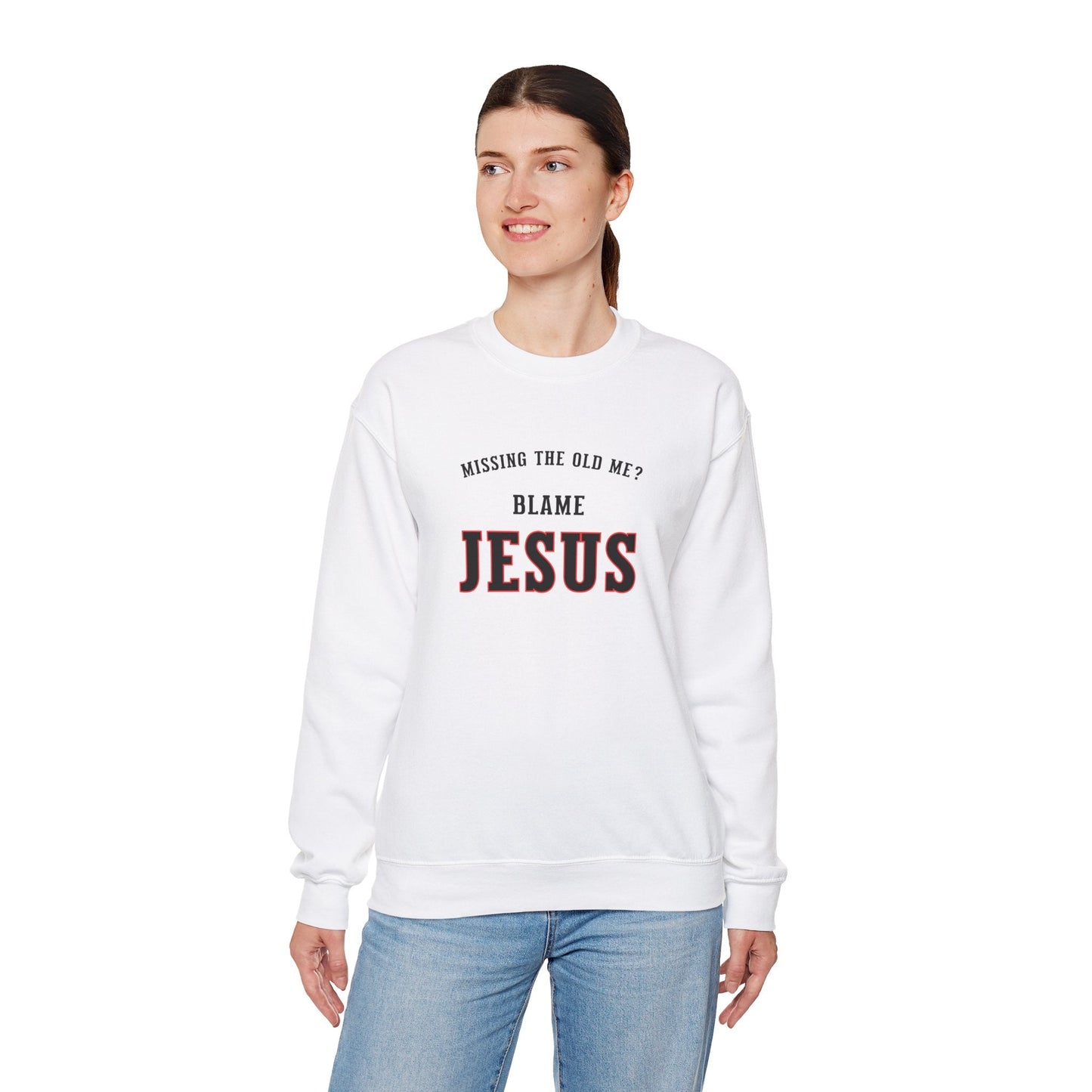 Blame Jesus Unisex Heavy Blend™ Crewneck Sweatshirt