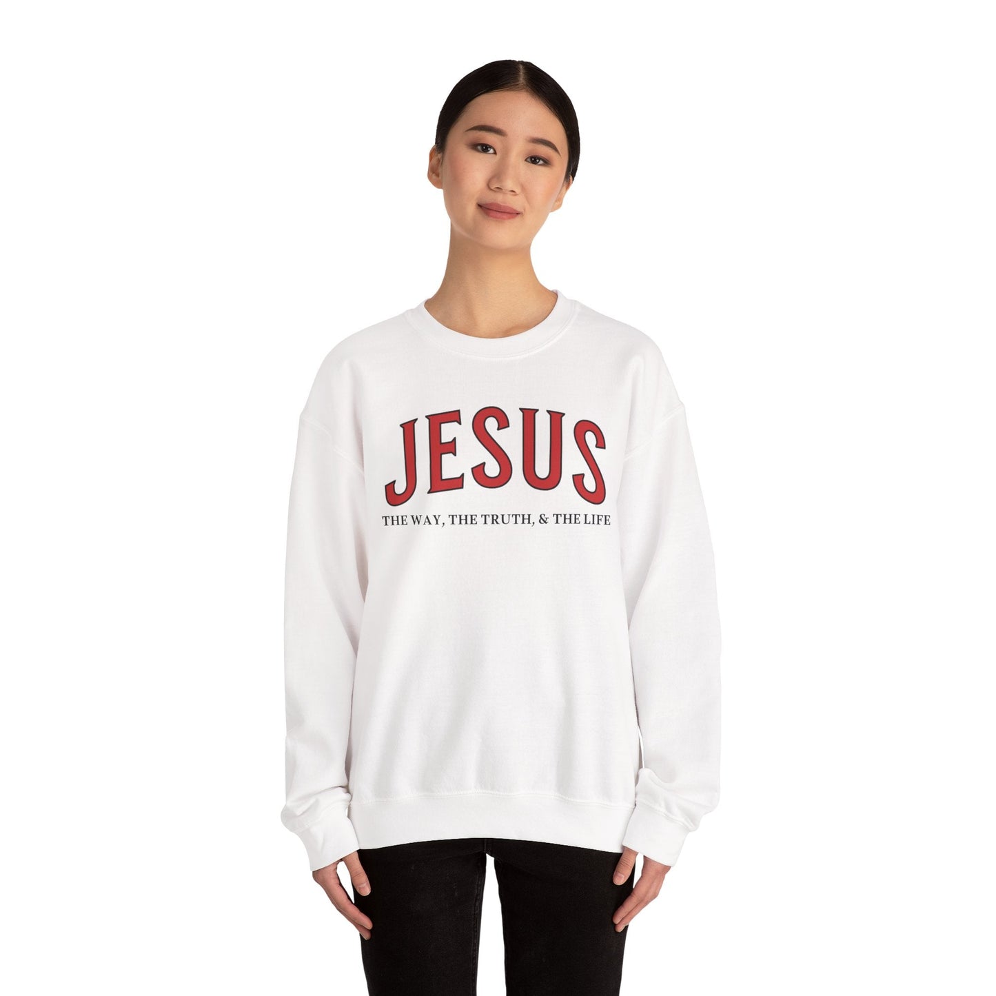 JESUS, The Way, The Truth & The Life - Faith-Inspired Crewneck Sweatshirt