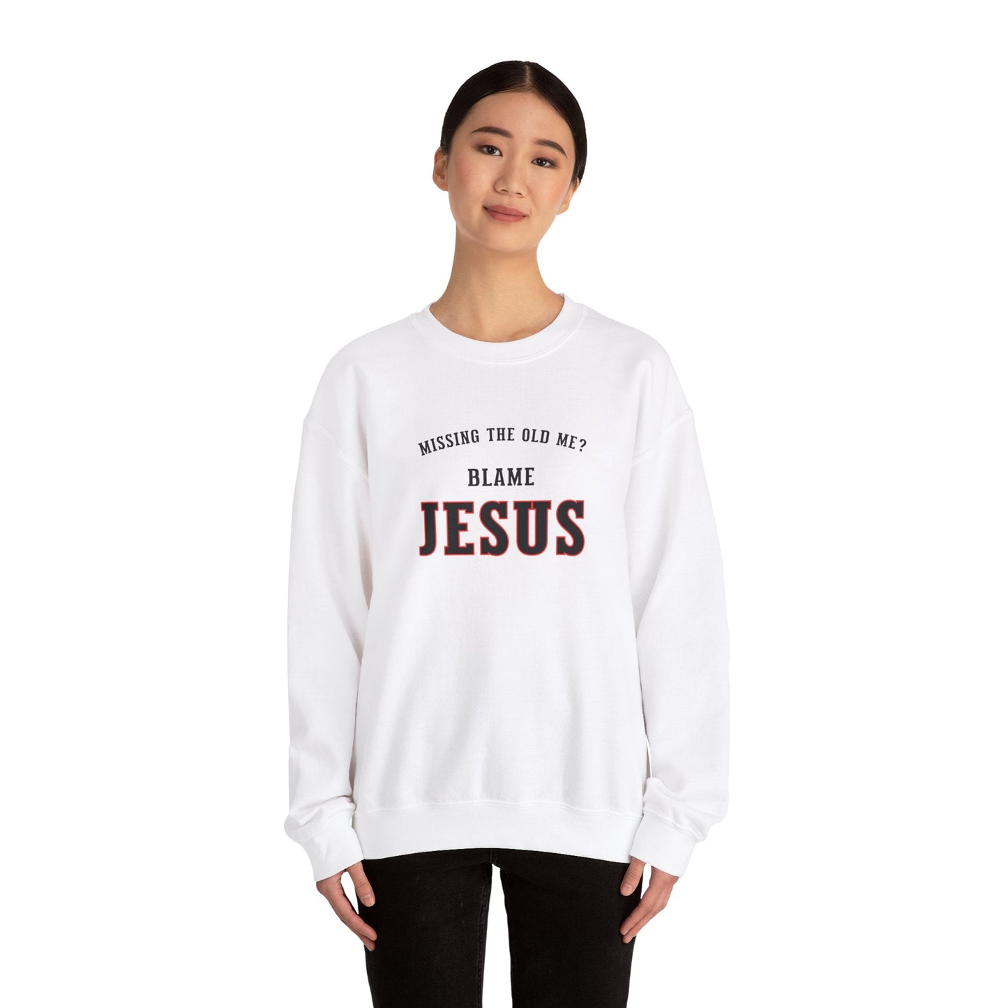 Blame Jesus Unisex Heavy Blend™ Crewneck Sweatshirt