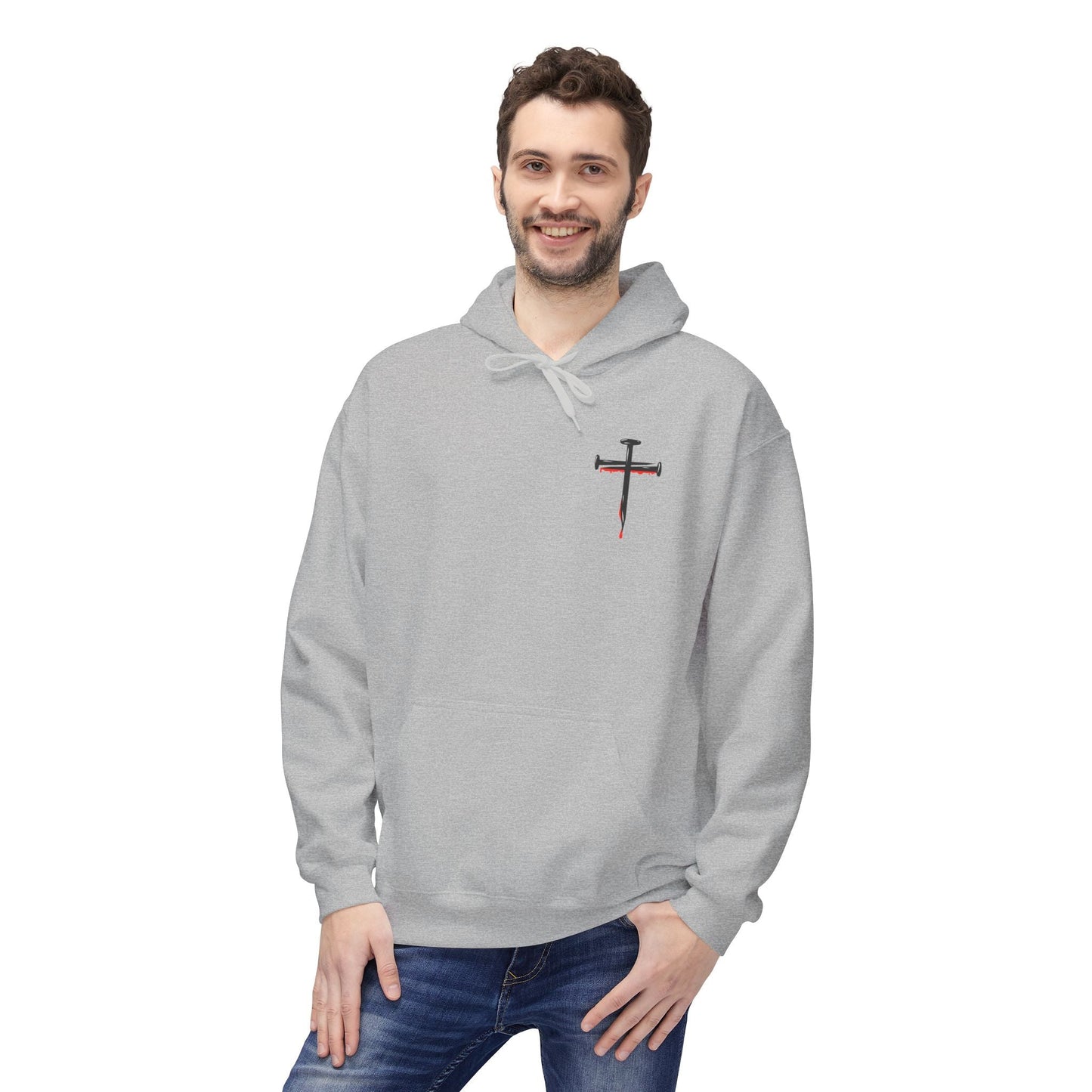 Jesus Saves Unisex Religious Fleece Hoodie | Apparel, Christian Hoodie, Inspirational Wear, Faith-Based Gift, Casual Churchwear