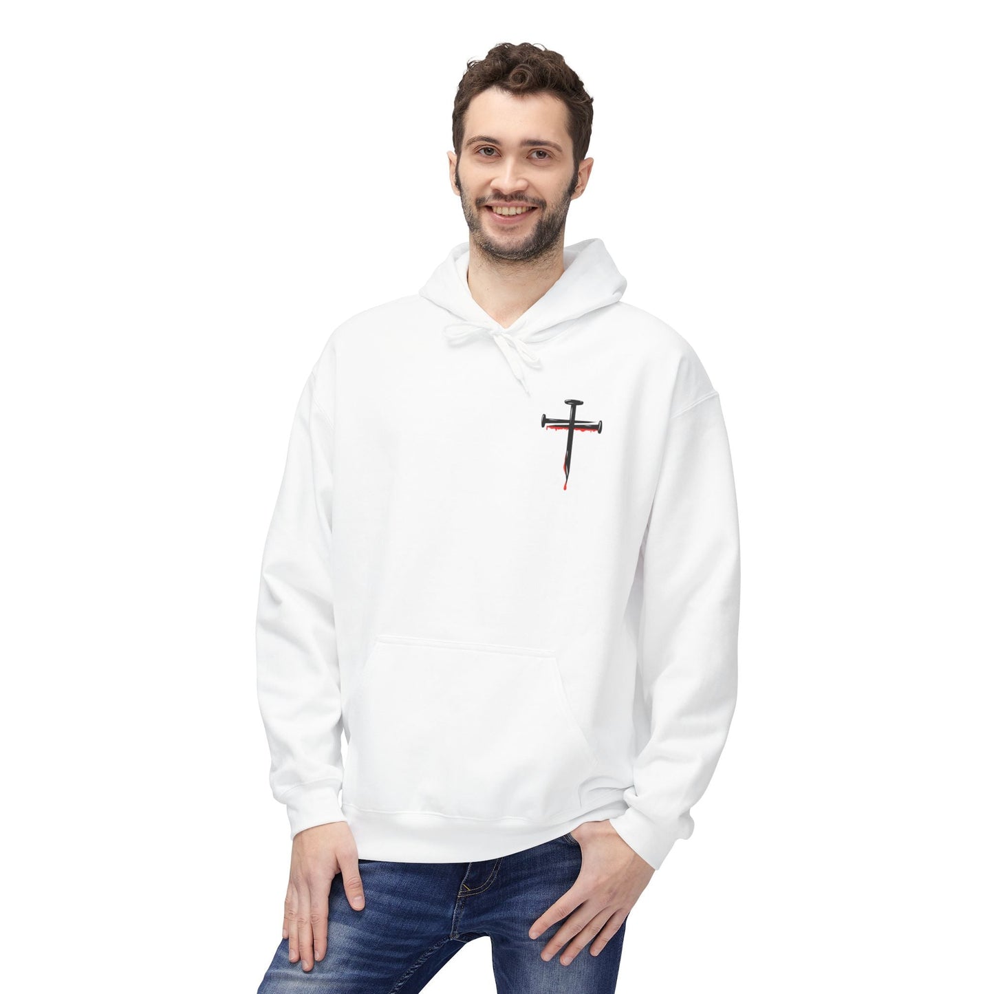 Jesus Saves Unisex Religious Fleece Hoodie | Apparel, Christian Hoodie, Inspirational Wear, Faith-Based Gift, Casual Churchwear