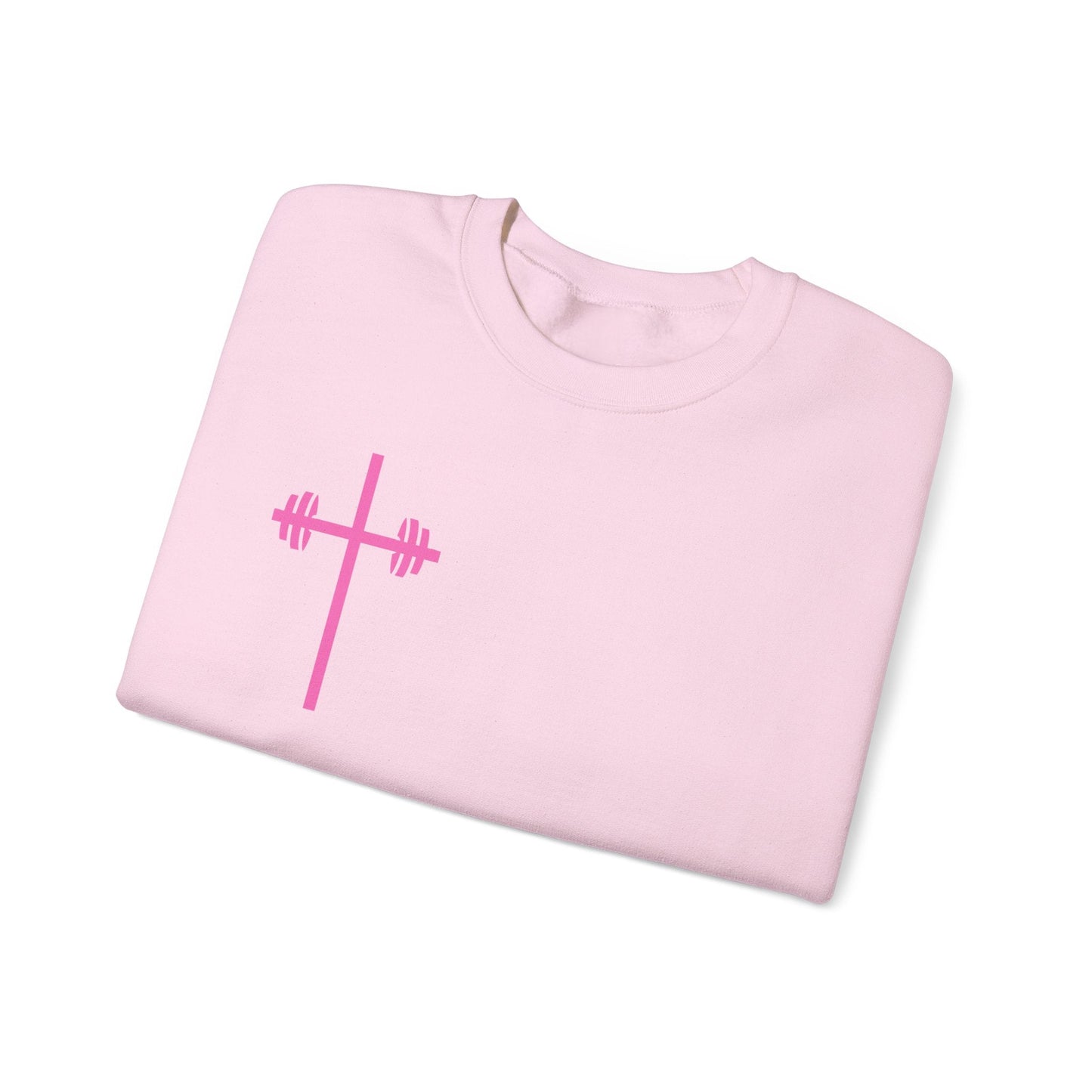 Faith & Strength Crewneck Sweatshirt - It's Never Luck, It's Always God gym sweatshirt