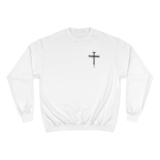 Jesus Saves Champion Sweatshirt with Inspirational Jesus Quote - Faith-Based Apparel, Christian Gift, Cozy Sweatshirt, Religious Statement Wear