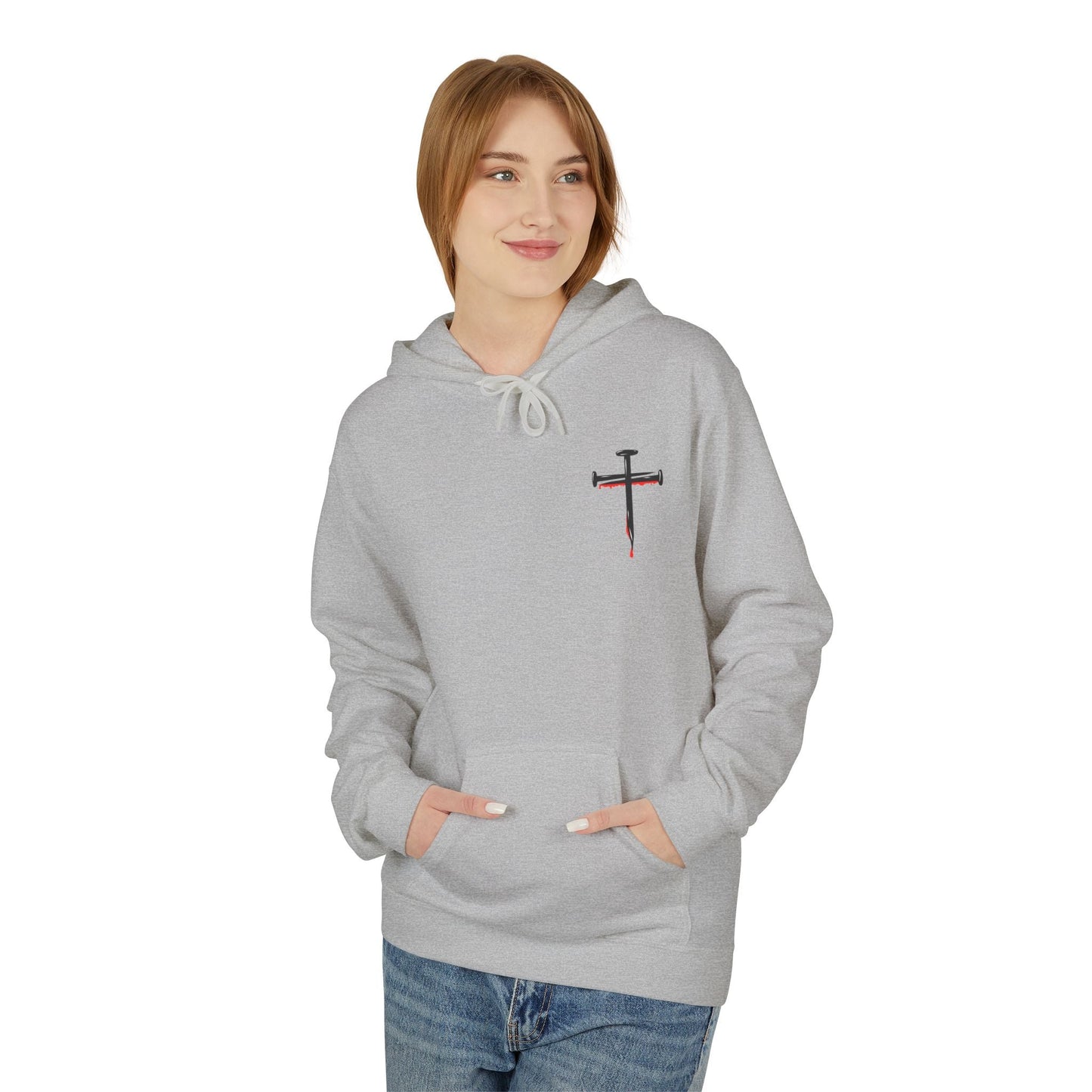 Jesus Saves Unisex Religious Fleece Hoodie | Apparel, Christian Hoodie, Inspirational Wear, Faith-Based Gift, Casual Churchwear