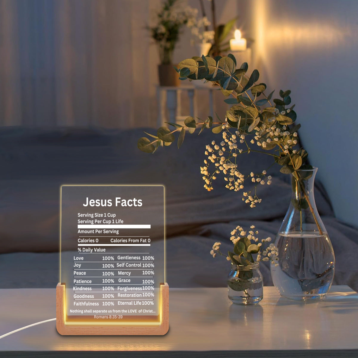 Jesus Facts Table Lamp