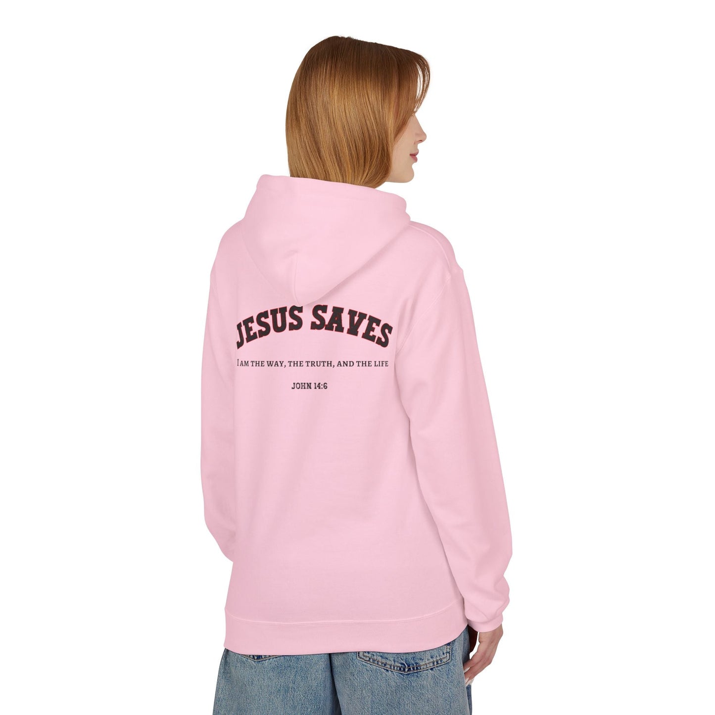 Jesus Saves Unisex Religious Fleece Hoodie | Apparel, Christian Hoodie, Inspirational Wear, Faith-Based Gift, Casual Churchwear