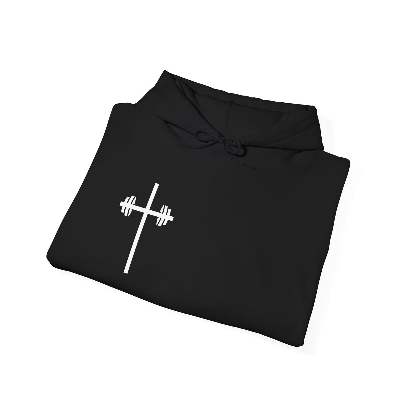 It's Never Luck Faith-Inspired White Hooded Sweatshirt - "It's Never Luck, It's Always God"