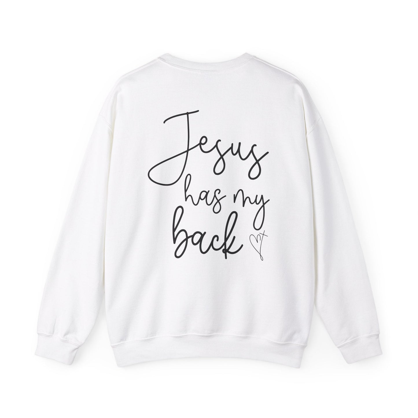 Jesus Has My Back Unisex Heavy Blend™ Crewneck Sweatshirt