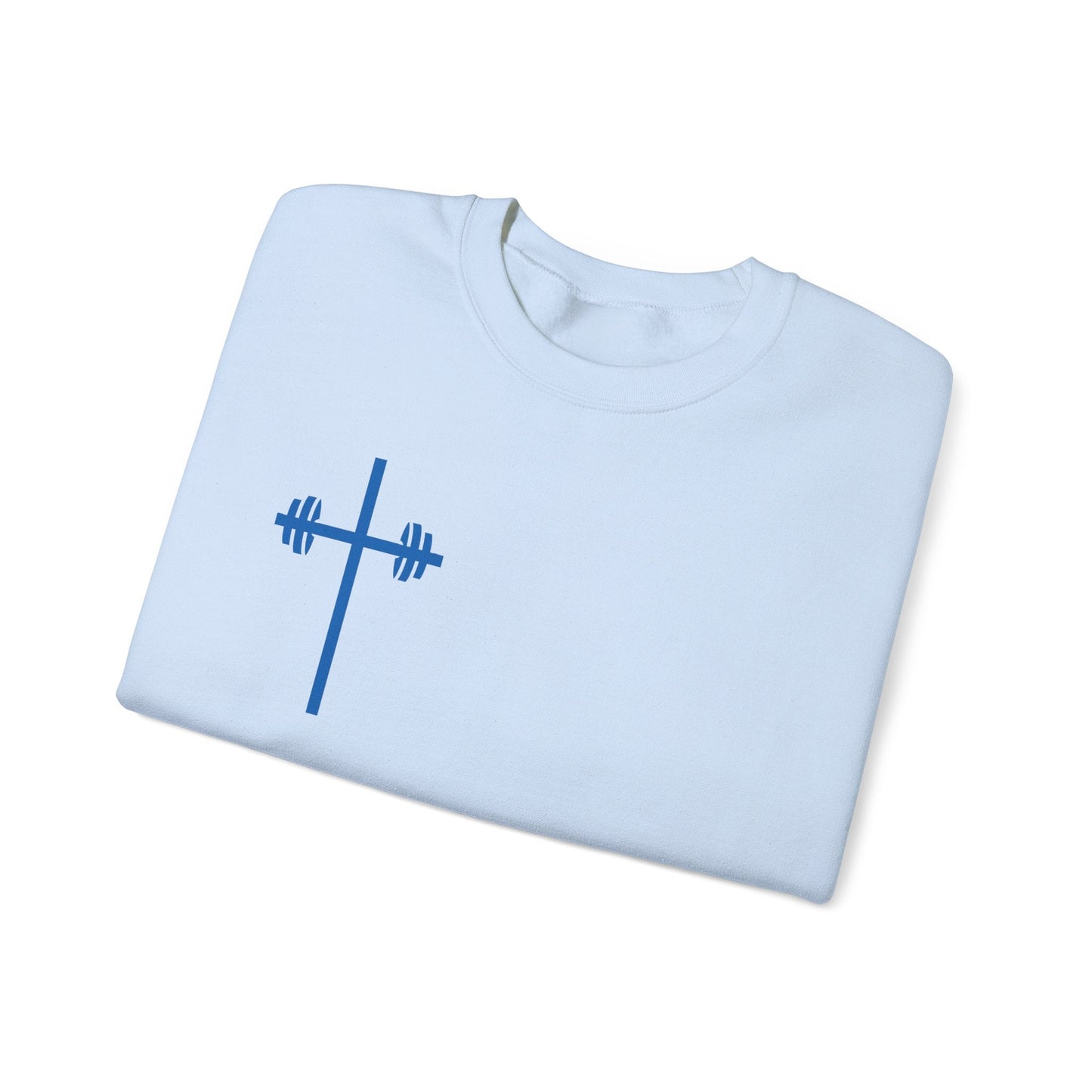 Faith & Strength Crewneck Sweatshirt - It's Never Luck, It's Always God gym sweatshirt
