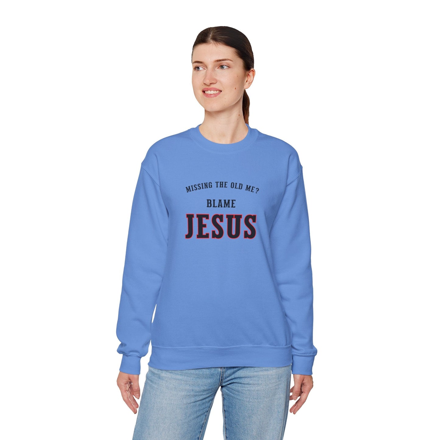 Blame Jesus Unisex Heavy Blend™ Crewneck Sweatshirt