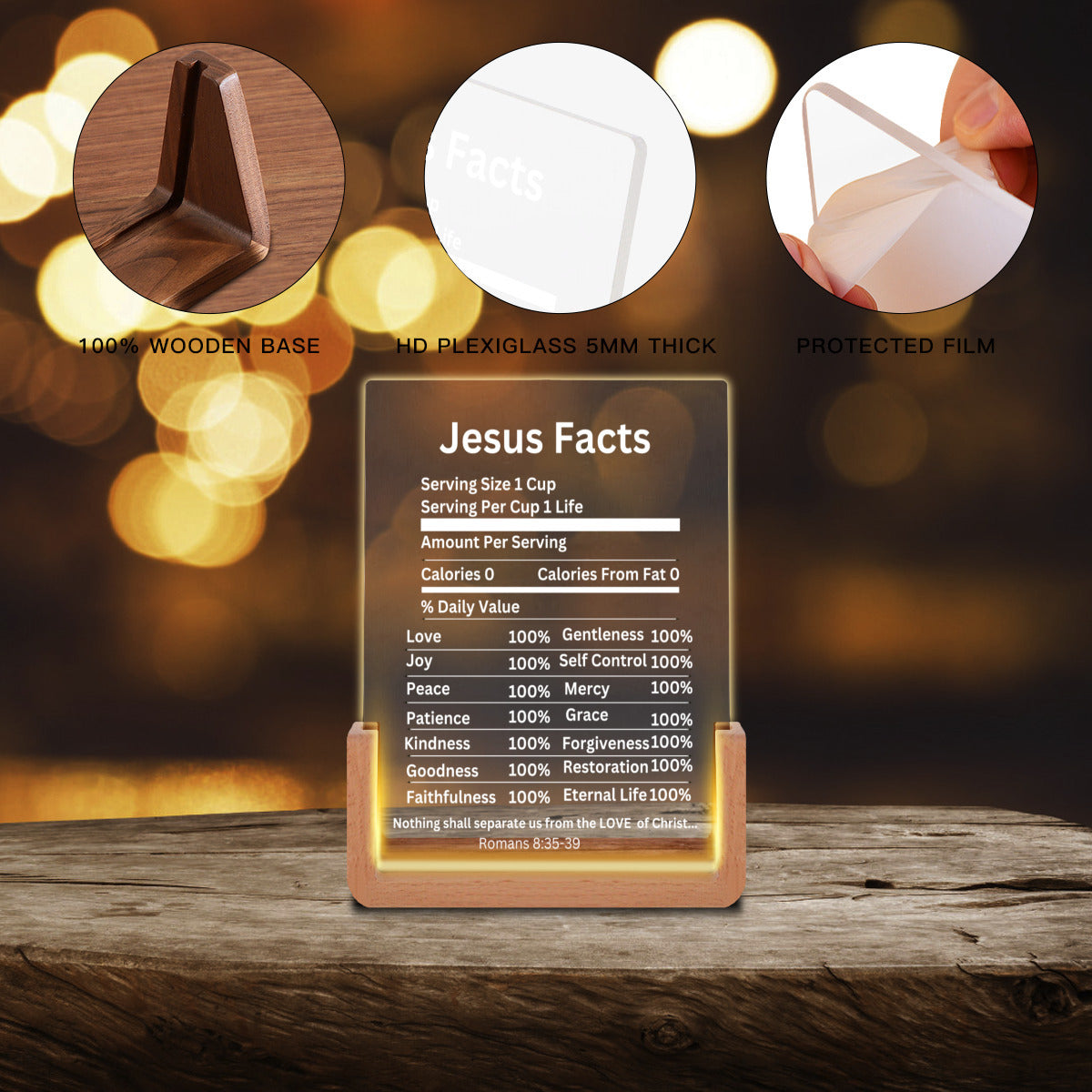 Jesus Facts Table Lamp