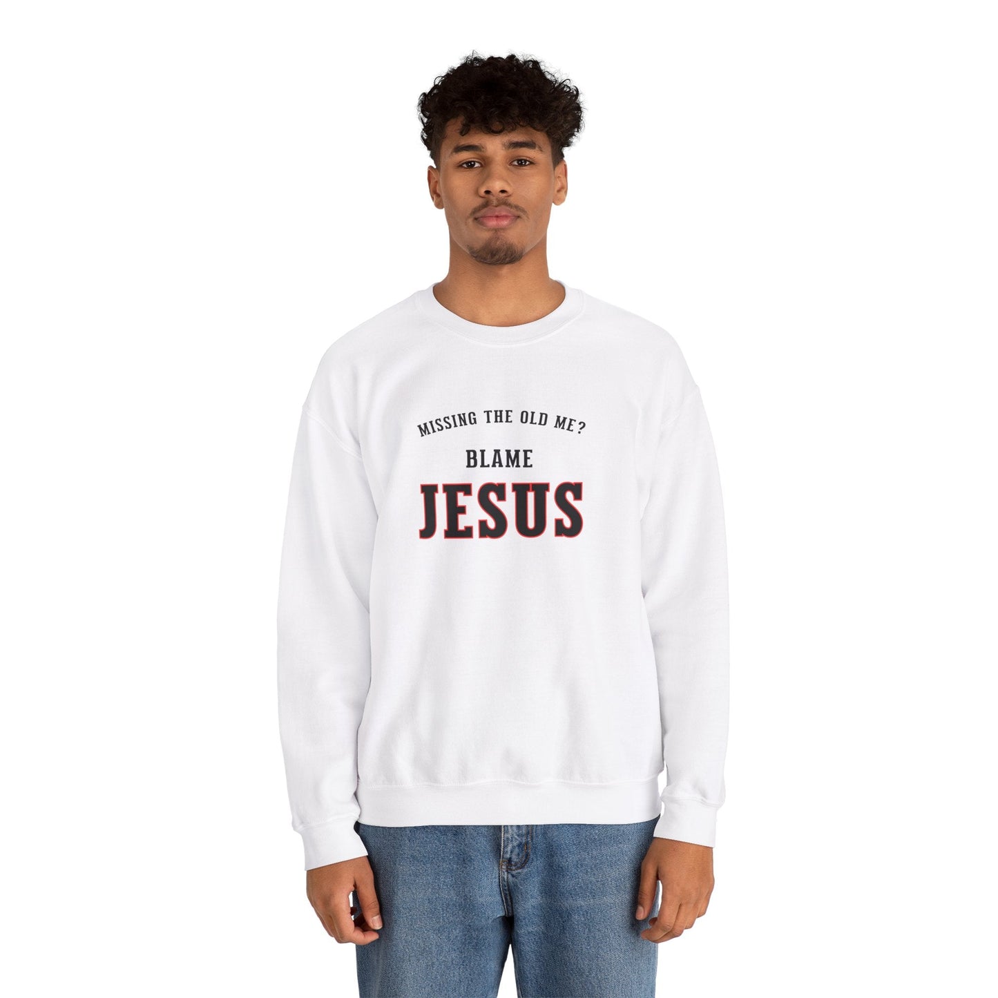 Blame Jesus Unisex Heavy Blend™ Crewneck Sweatshirt